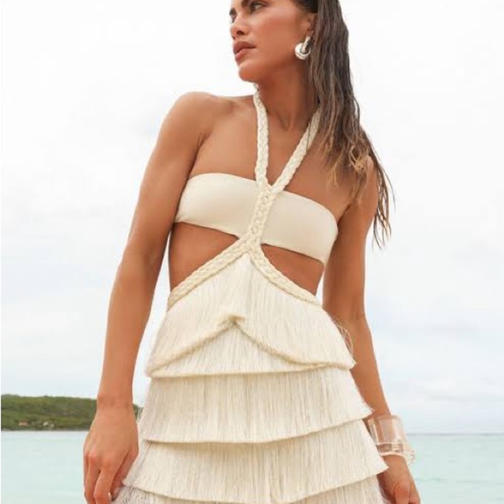 PatBO White x Camila
Coelho Fringe Mini Dress XS - Picture 2 of 6